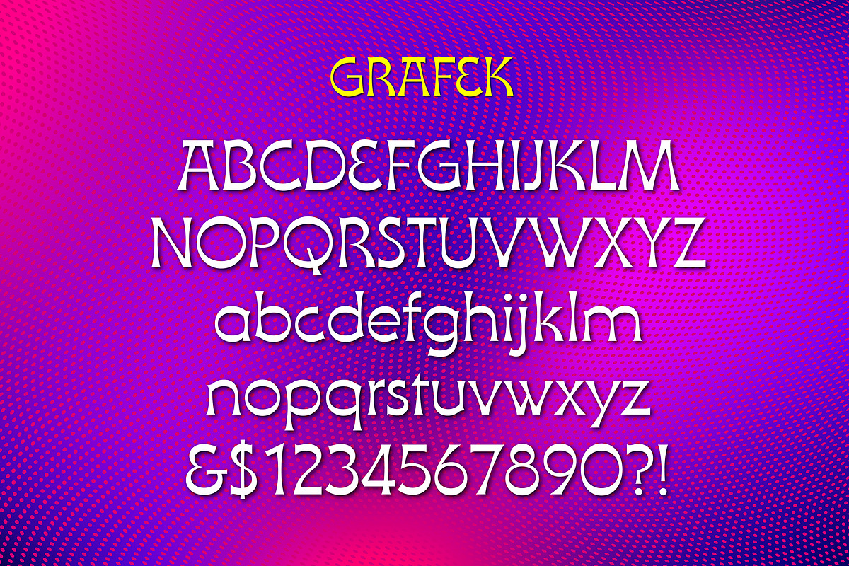 Grafek Font, a Sans Serif Font by Mysterylab Designs (Photo 8 of 8)