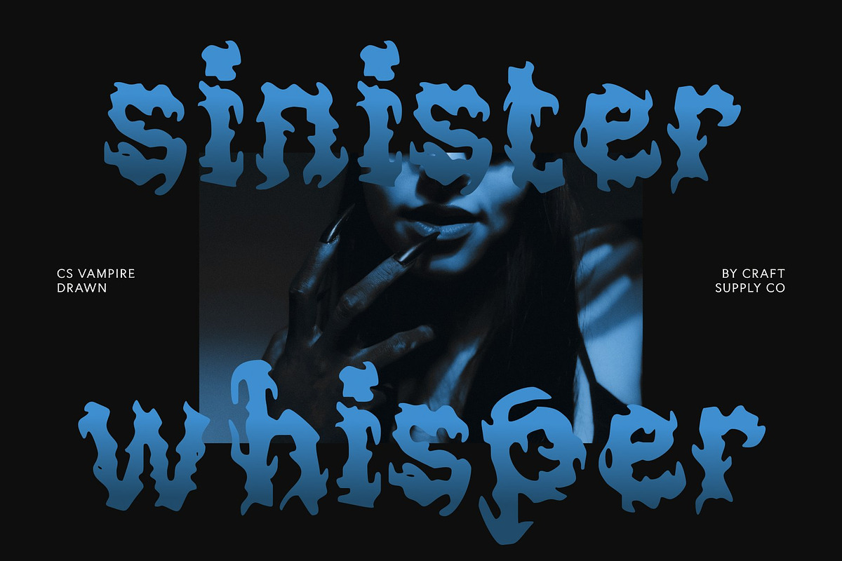 CS Vampire Drawn, a Blackletter Font by Craft Supply Co. (Photo 3 of 8)