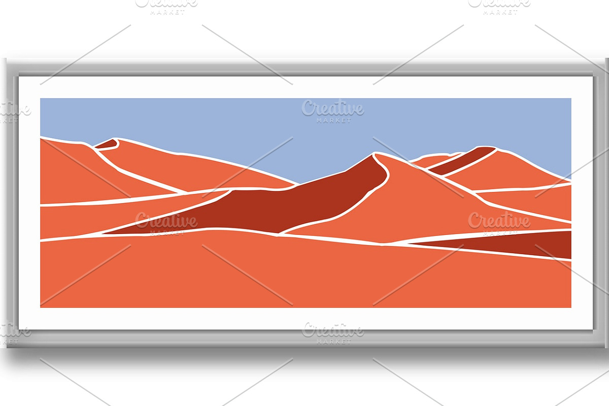 The natural landscape of the desert, a Decorative Illustration by RODINA (Photo 3 of 3)