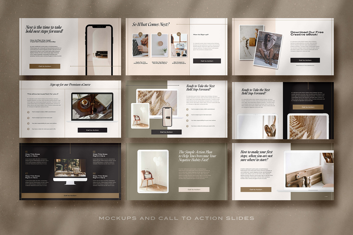 Aesthetic eCourse Slide Deck CANVA, a Presentation Template by AndrewPixel