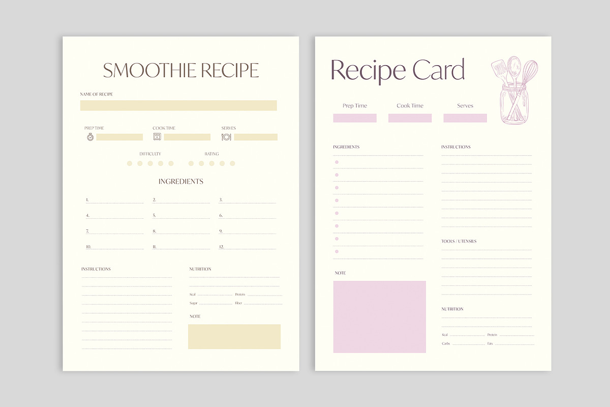 Recipe Cards Template preview 3