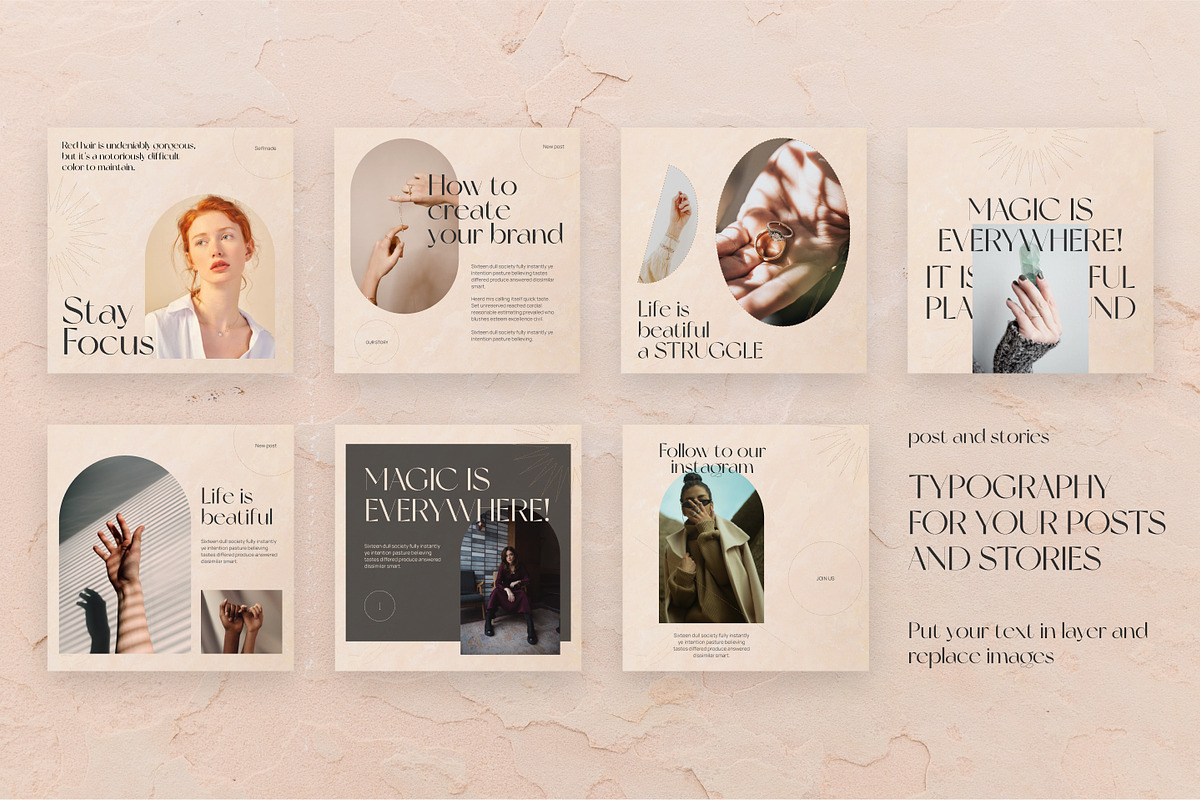 Instagram for coach set CANVA PS, a Social Media Template by Craft_Monkey (Photo 3 of 15)