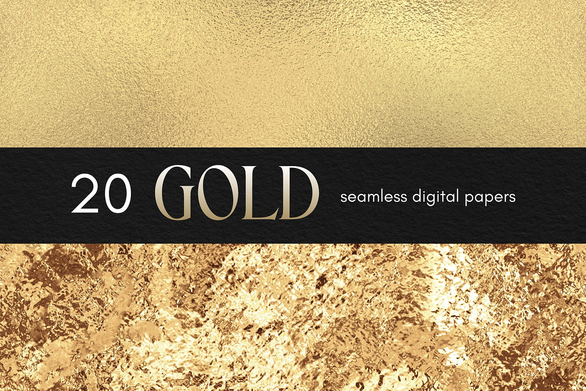 Gold Seamless Digital Paper Pack, a Background Graphic by Business Chic (Photo 3 of 4)