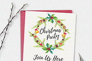 Christmas Party Card, an Invitation Template by graphicforest (Thumbnail 1 of 2)