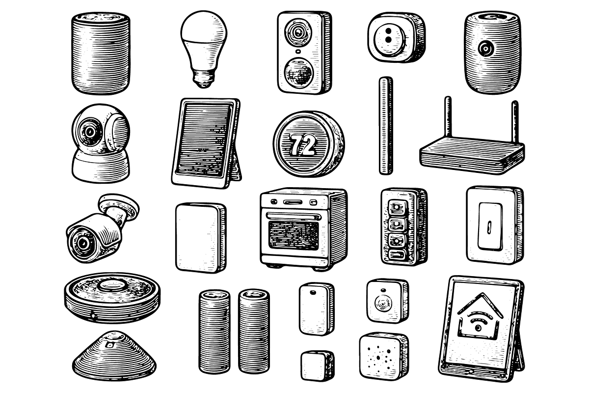 Smart Home IoT Set, an Object Graphic by RT Studio (Photo 2 of 4)