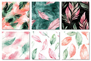 Pink & Green Feather Seamless Patter, a Texture Graphic by Dream Creation (Thumbnail 3 of 7)