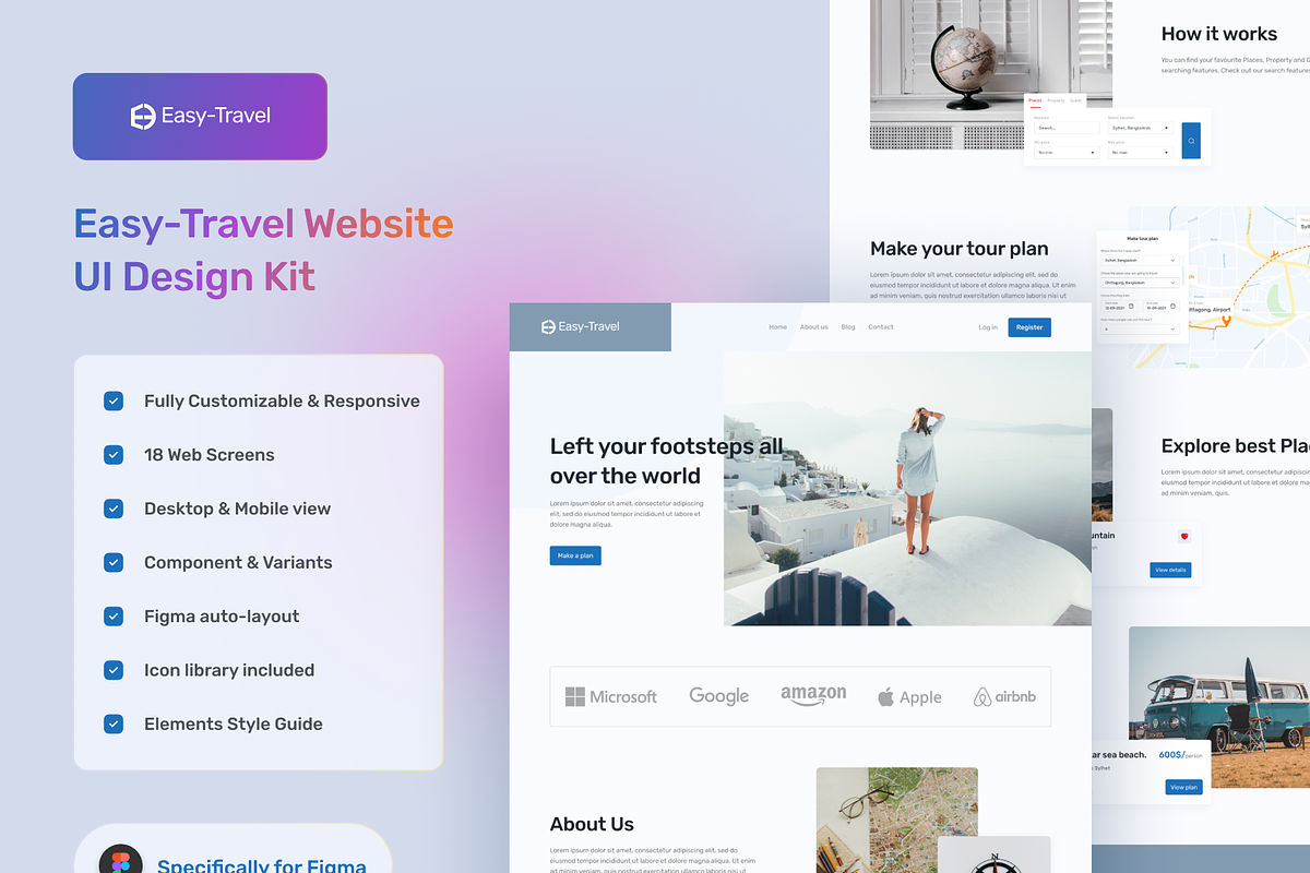 Easy Travel Website Design, a Templates & Theme by IbrahimKhalil3 (Photo 1 of 7)