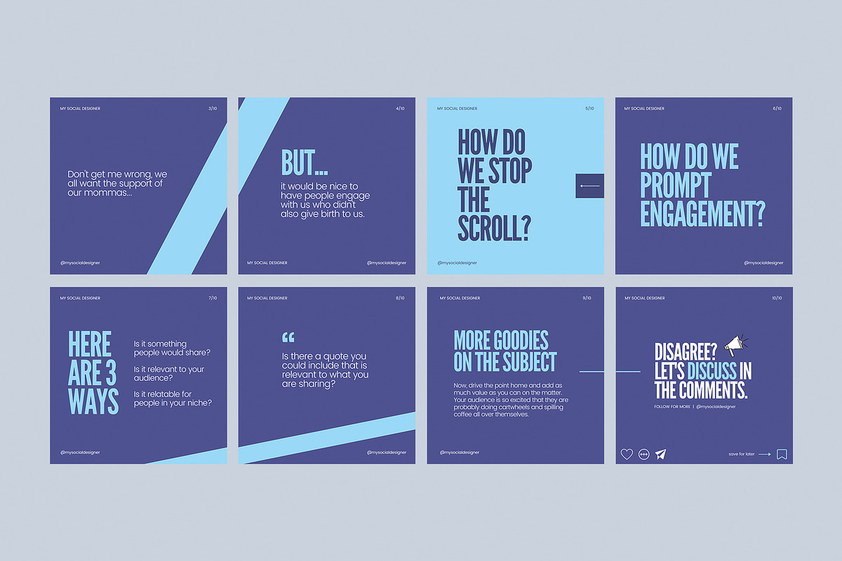 Two-Tone Carousel Post for Instagram, a Social Media Template by Roger Coles (Photo 9 of 12)