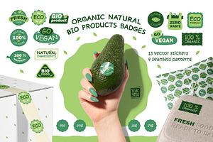 Organic & Eco Labels Bundle, an Object Graphic by vik.stock