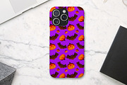 Pumpkin Bat Seamless Pattern, a Pattern Graphic by tchastudio (Thumbnail 6 of 7)