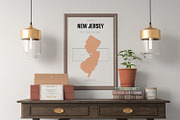 U.S. State Maps Line Art Poster set1, an Illustration by MaximGertsen (Thumbnail 7 of 7)