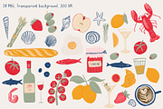 Mediterranean Coastal – Clipart, a Food Illustration by PenguinArtStudio (Thumbnail 3 of 13)