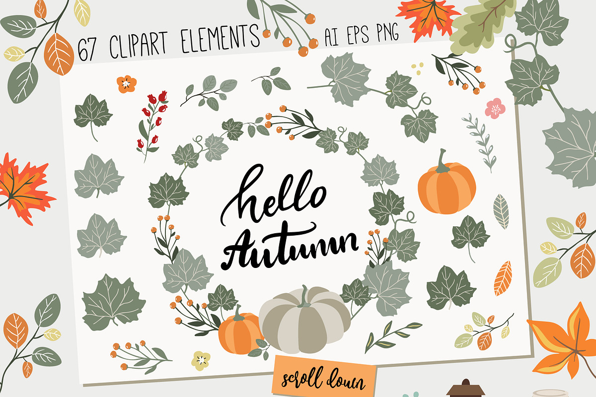 Autumn Atmosphere set, an Animal Illustration by Cozy pattern shop (Photo 6 of 7)