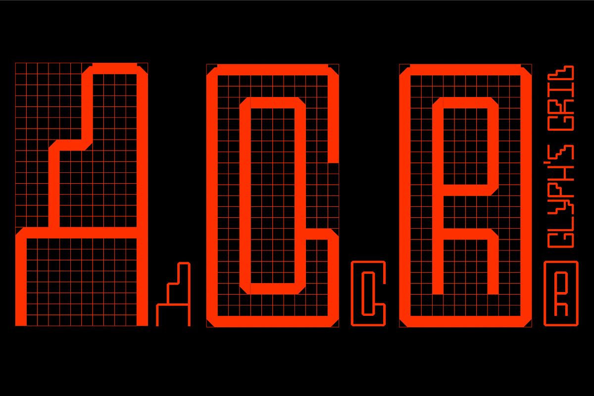 SK Cynic — Industrial Geometric Font, a Font by Shriftovik Type Foundry (Photo 6 of 12)