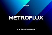 Metroflux Futuristic tech font, a Font by GenesisCreativeCo (Thumbnail 1 of 4)