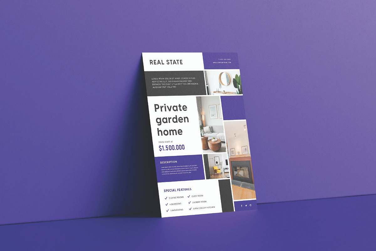 Better real estate flyer template, a Flyer Template by Workhu (Photo 5 of 8)