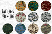 Worm Camouflage Patterns, a Pattern Graphic by 3Y_Design (Thumbnail 2 of 5)