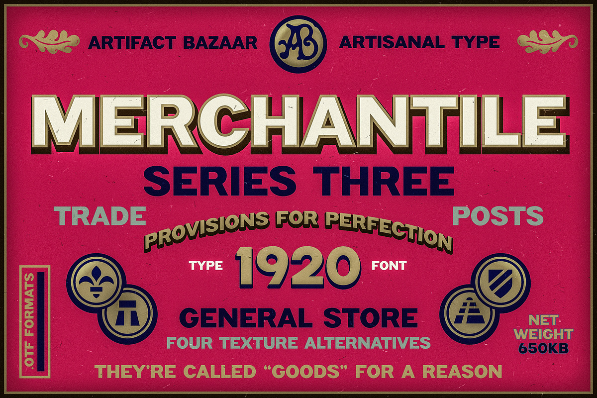 Merchantile | Bold Wide Sans, a Sans Serif Font by Artifact Bazaar (Photo 1 of 8)