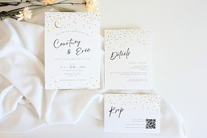 Starry Wedding Invitation Template