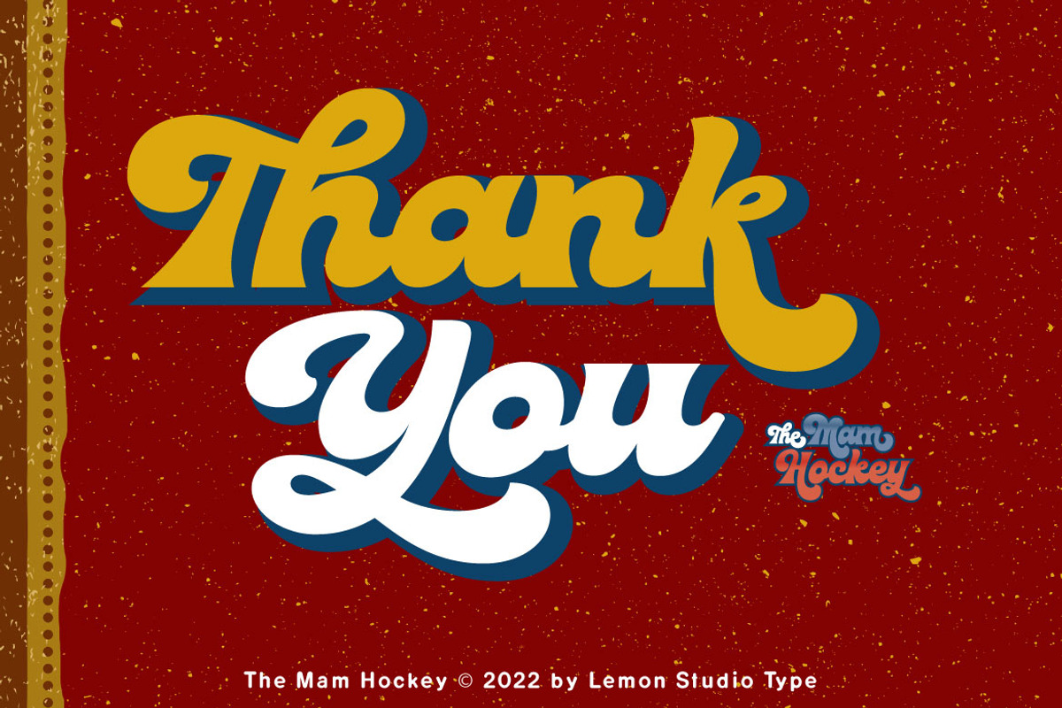 The Mam Hockey - Bold Script, a Script Font by Lemon Studio Type (Photo 12 of 12)