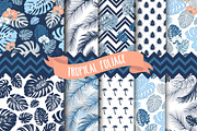 Tropical Leaves Seamless patterns, an Illustration by GraphicMarket (Thumbnail 1 of 5)