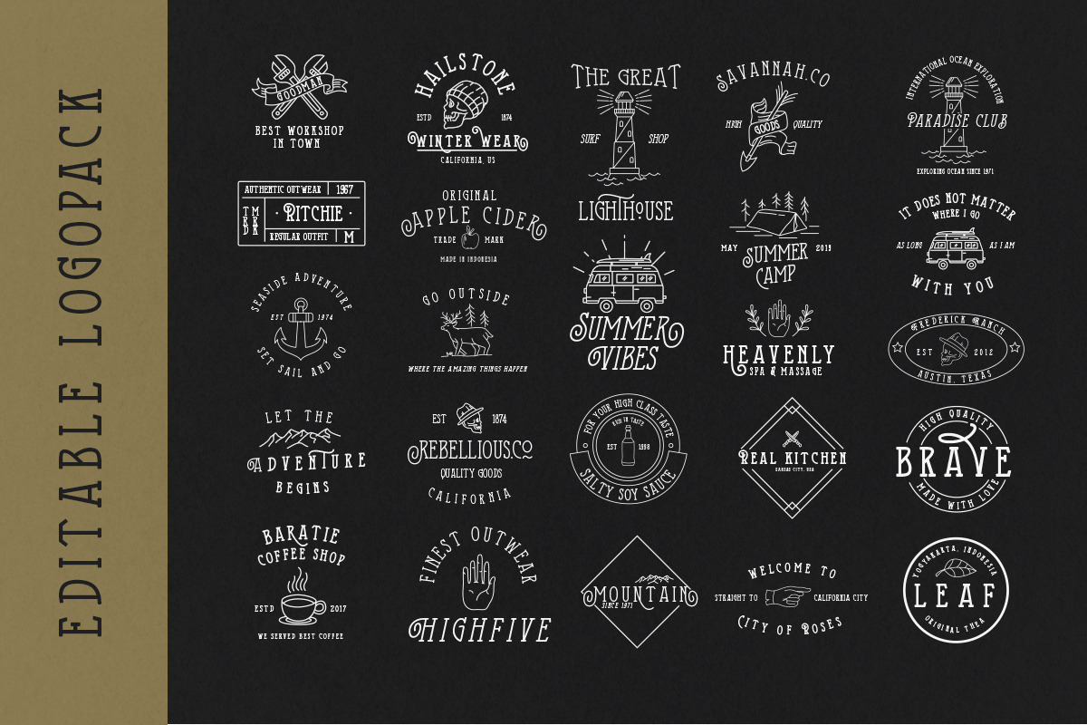 The Holloway Typeface + EXTRAS preview 2