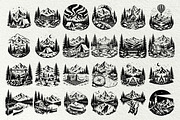 Mountain Scenes SVG Graphics, a Decorative Illustration by DENIDigitalArtSudio (Thumbnail 4 of 8)