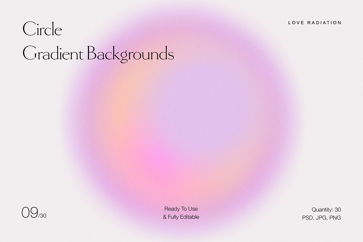 Circle Grainy Gradient Backgrounds, an Object Graphic by Love Radiation Studio (Photo 8 of 18)