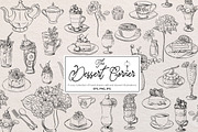 The Dessert corner. Vector art, a Food Illustration by Nadia Murash (Thumbnail 1 of 7)