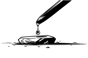 Cartoon water drop silhouette