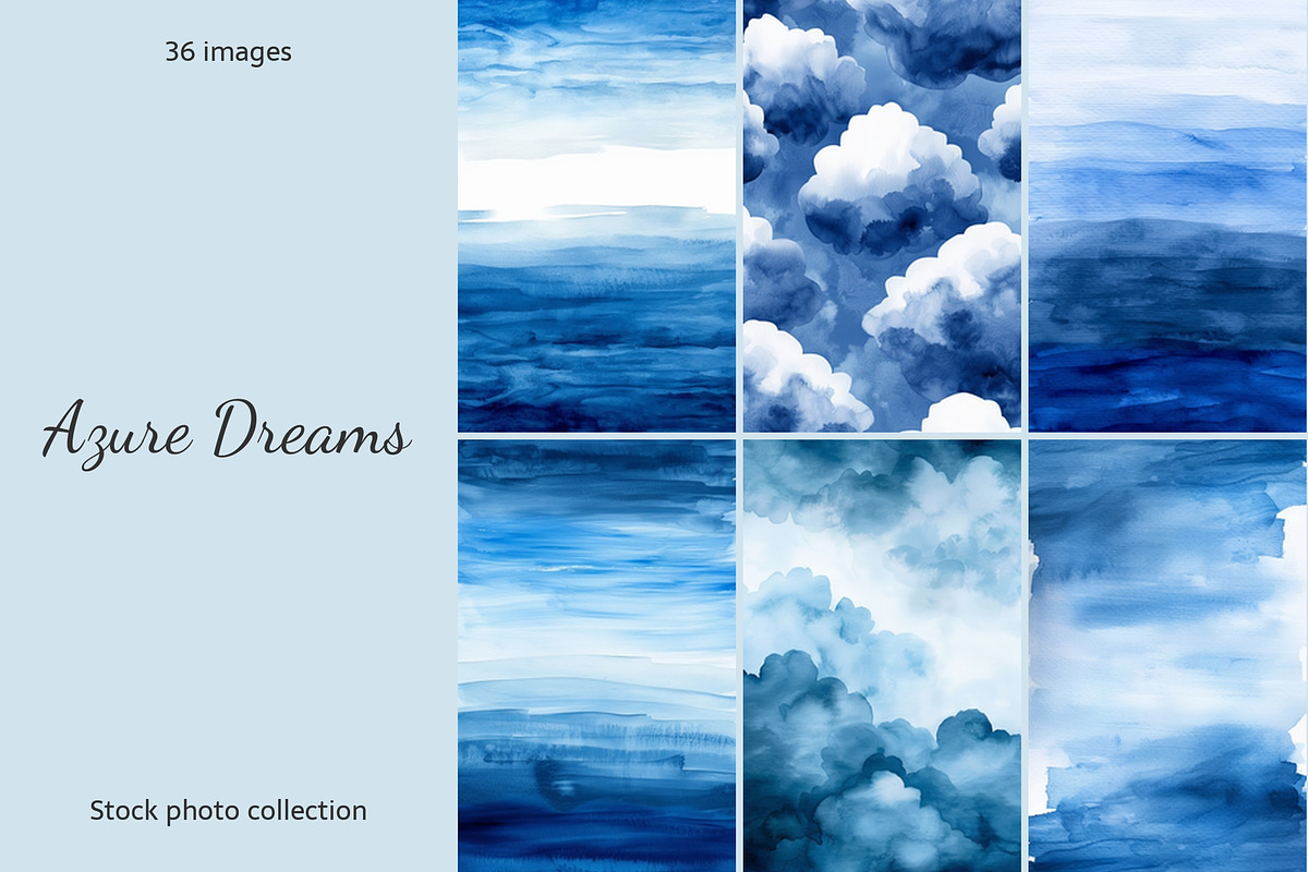 Blue Watercolor Backgrounds, an Abstract Photo by AI Petr Creative Agency (Photo 1 of 7)