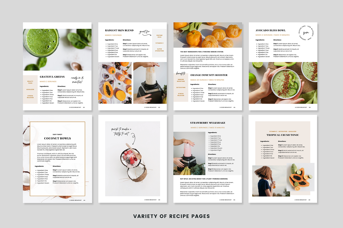 4-in-1 Nutrition Bundle for Canva, a Templates & Theme by Erin Cassidy (Photo 6 of 29)