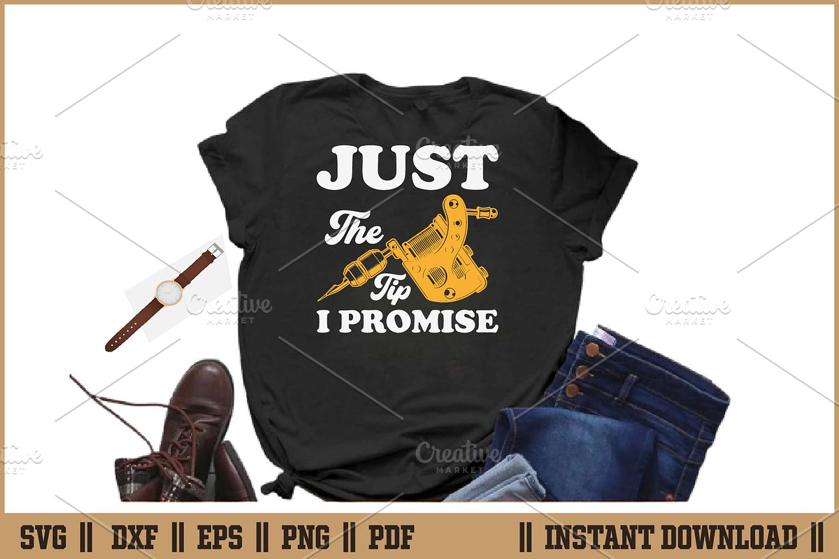 Just The Tip I Promise Funny Art SVG, a Work Illustration by Handy Arts Studio (Photo 2 of 3)