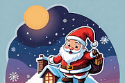 Santa Claus Christmas Scenes, an Illustration by ETARA by Mea Hau (Thumbnail 2 of 9)