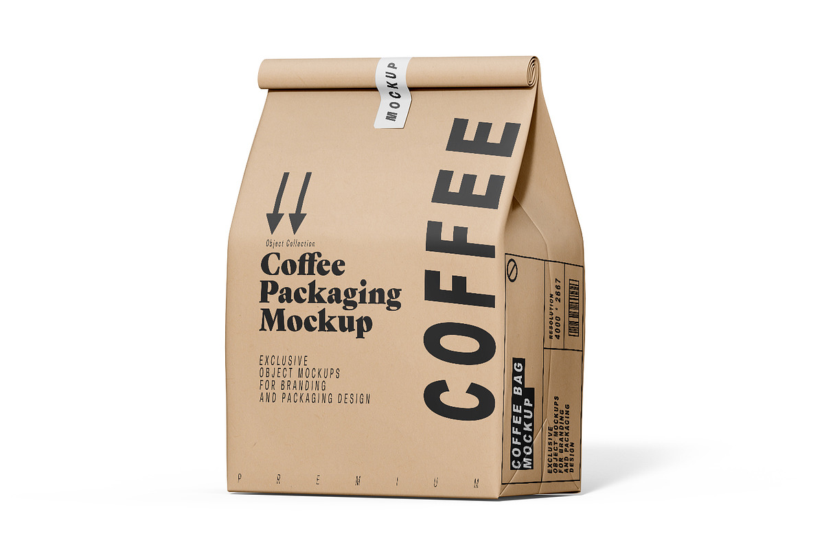 Coffee Bag Packaging Mockup PSD, a Packaging Mockup by pixelmock (Photo 10 of 19)