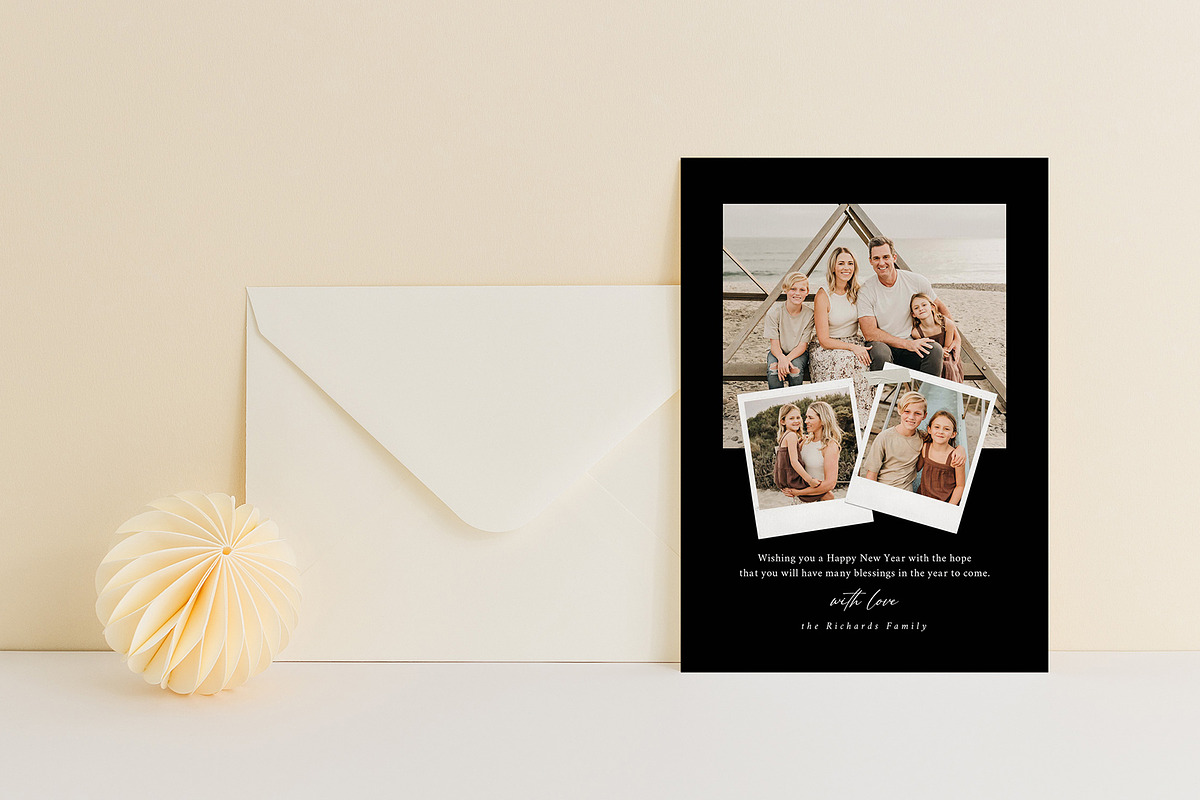 Gold Merry Christmas Card Template, a Card Template by Salsal Design (Photo 2 of 4)