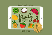 Fruity Procreate Lettering Brush Set, a Brush Add-On by Anna Perry Creations (Thumbnail 1 of 2)