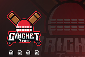 Cricket Team Mascot Logo Template, a Branding & Logo Template by HasnainGFX