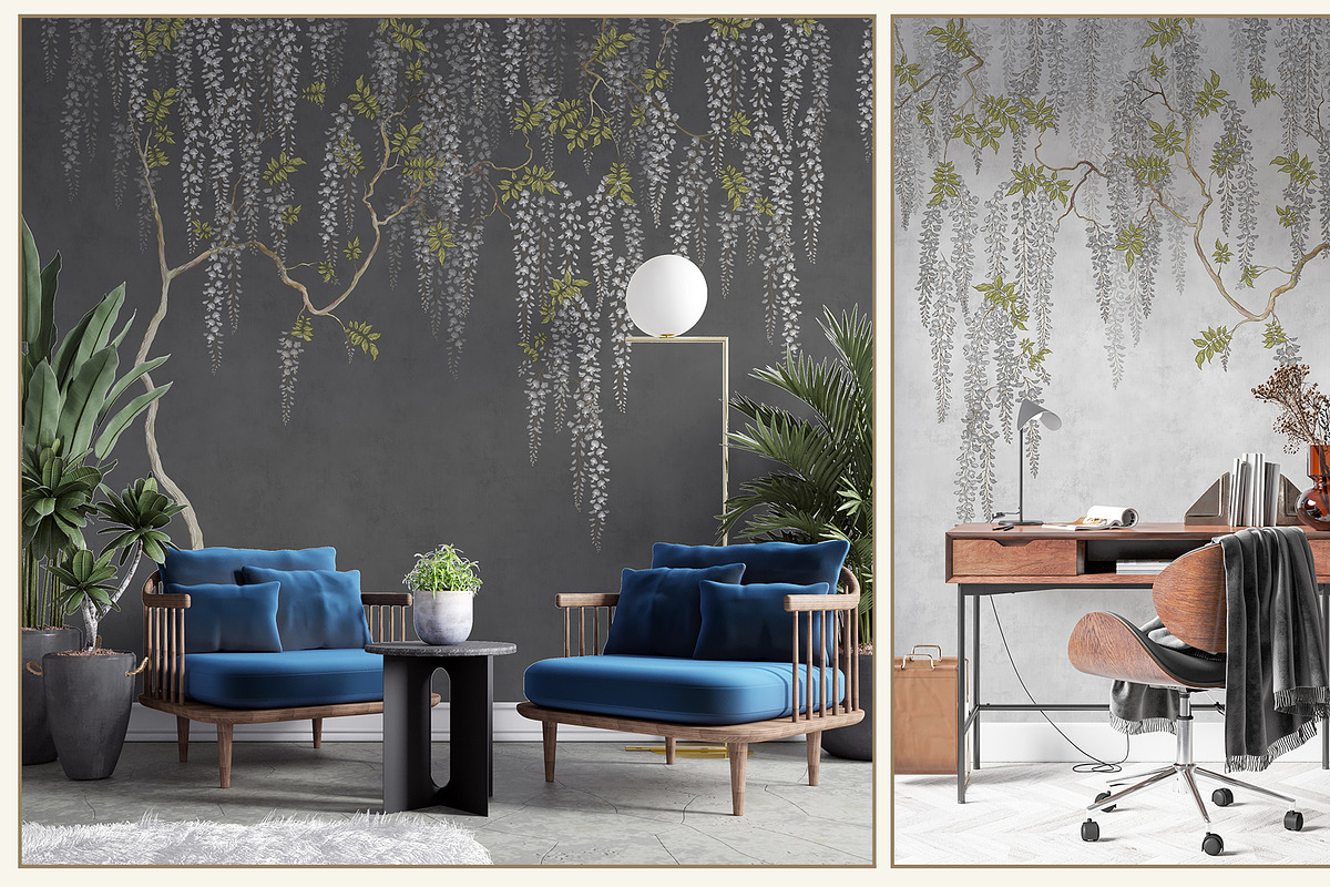 Fresco collection Wisteria bloom, a Wallpaper Graphic by Natalia0307 (Photo 24 of 25)