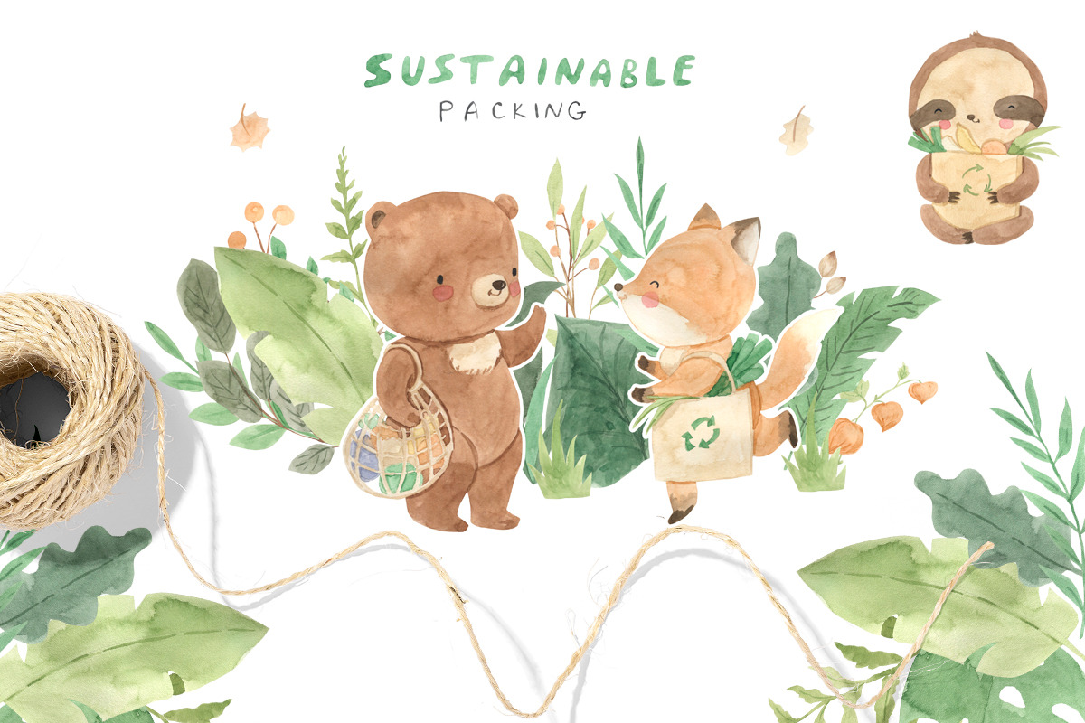 ETHICAL LIVING FRIENDS. Animals set, an Animal Illustration by OlliArtDesign (Photo 8 of 12)
