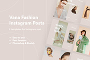 Vana Fashion Instagram Posts, a Social Media Template by CaDesign (Thumbnail 1 of 5)