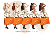Shopping Girls clipart png, an Illustration by Parinaz Wadia Design (Thumbnail 5 of 10)