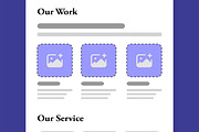 Modern Landing Page Wireframe, a Landing Page Template by MightyDesign (Thumbnail 3 of 8)