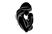 50 Mother and Baby Silhouette Bundle, an Illustration by Creativeshirt (Thumbnail 33 of 48)