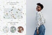 White Lily Seamless Pattern Set, a Pattern Graphic by Momosama Studio (Thumbnail 2 of 5)