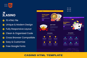 Kasino - Casino HTML Template