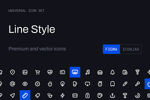 Universal Icon Set v2.6 | Line, an Outline Icon by 123done