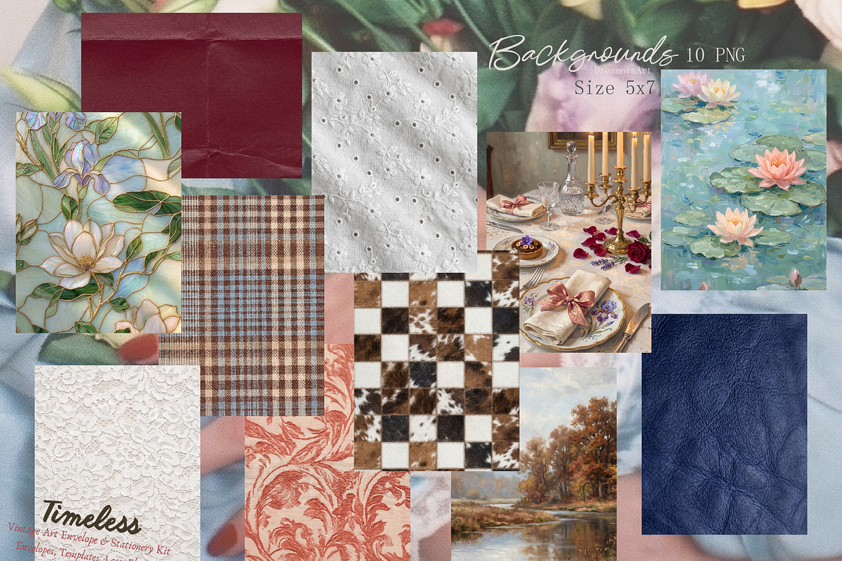 Vintage Art Envelopes, Lace & Floral, an Object Graphic by DreamoraArt (Photo 9 of 11)