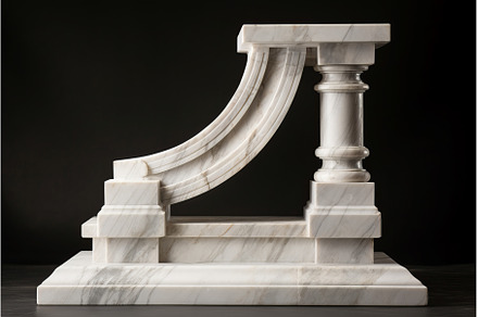 Striking Marble podium. Generate Ai, a Nature Photo by Ylivdesign