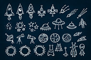 Space Theme Doodle Collection, an Illustration by Chelovector (Thumbnail 2 of 5)